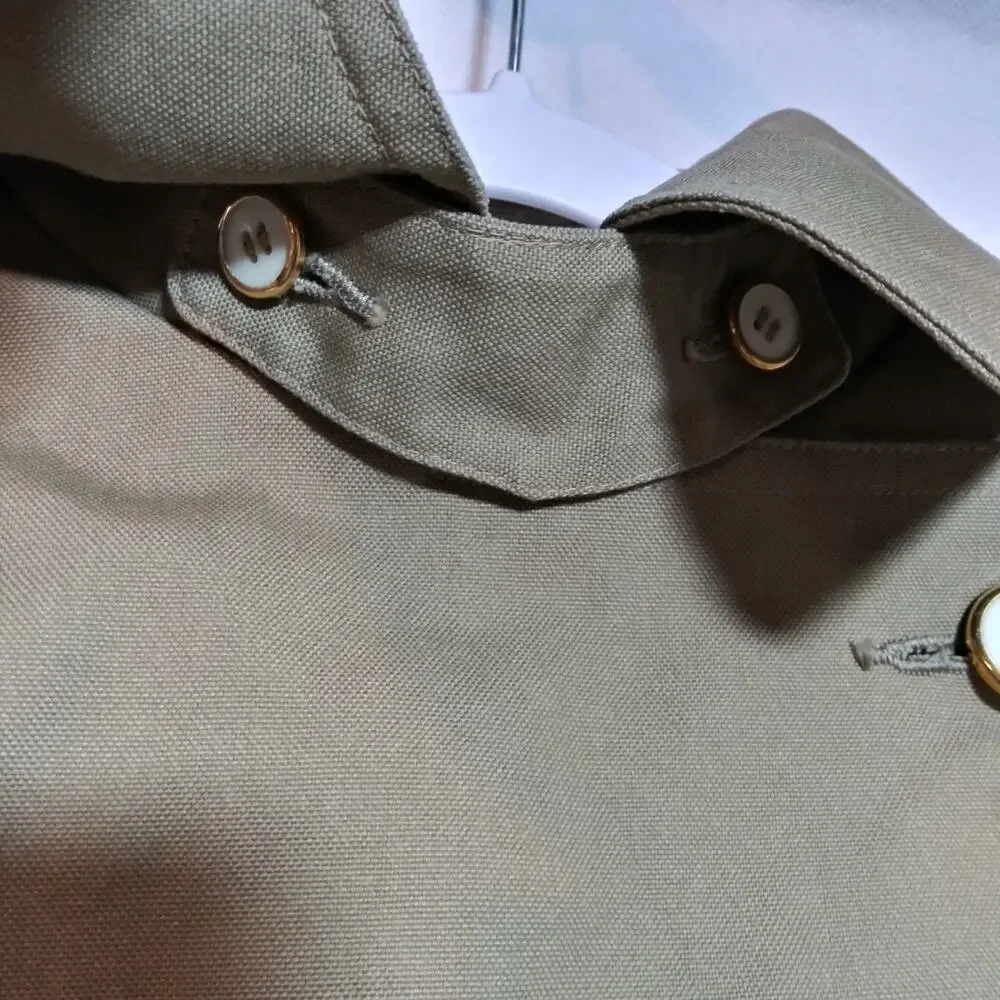 Fleet Street Rain Shine Classic Tan Double-Breasted Women's Trench Coat Size 10